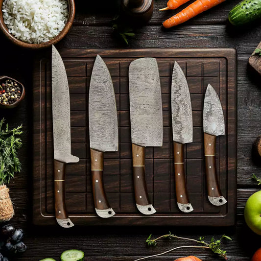 5 PCS Damascus Kitchen Knife Set