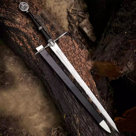 Witcher Sword 01 – Silver Fantasy Blade with Scabbard Replica